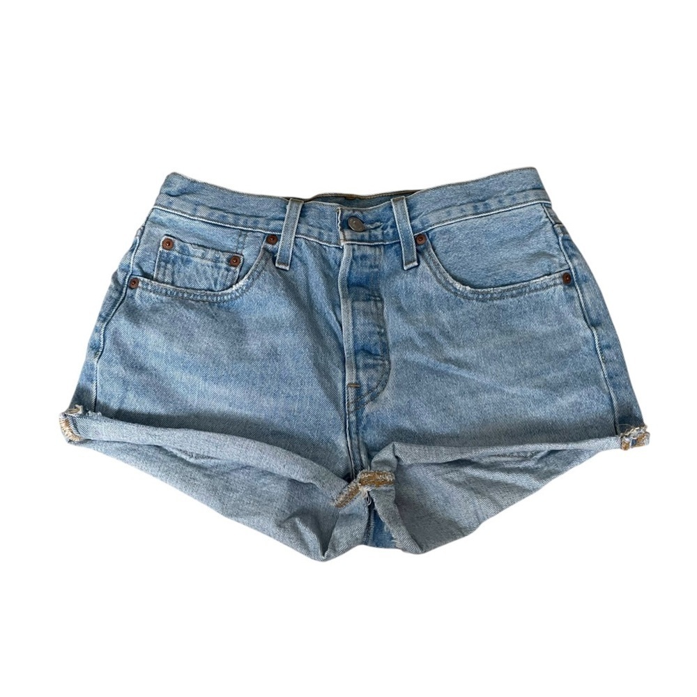 LEVI’S Women’s Cut Off Denim Shorts Blue 27
